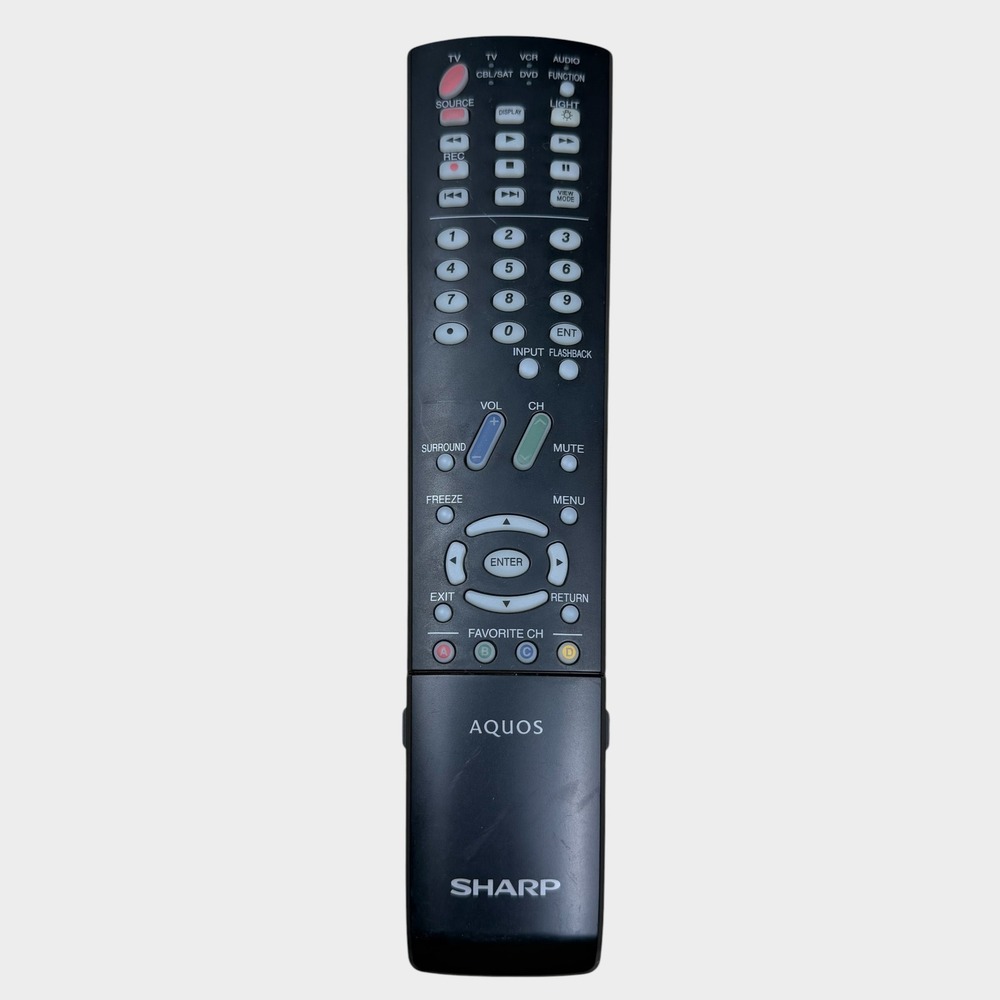 Sharp Aquos GA600WJSA Remote Control Black TV CBL SAT DVD VCR Multi-Function